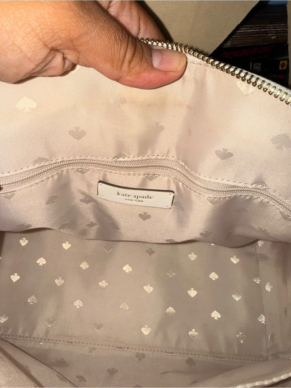 kate spade Straw Tote with White Leather Trim
